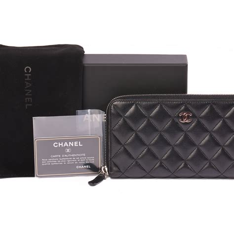 chanel classic small wallet|chanel long zipped wallet.